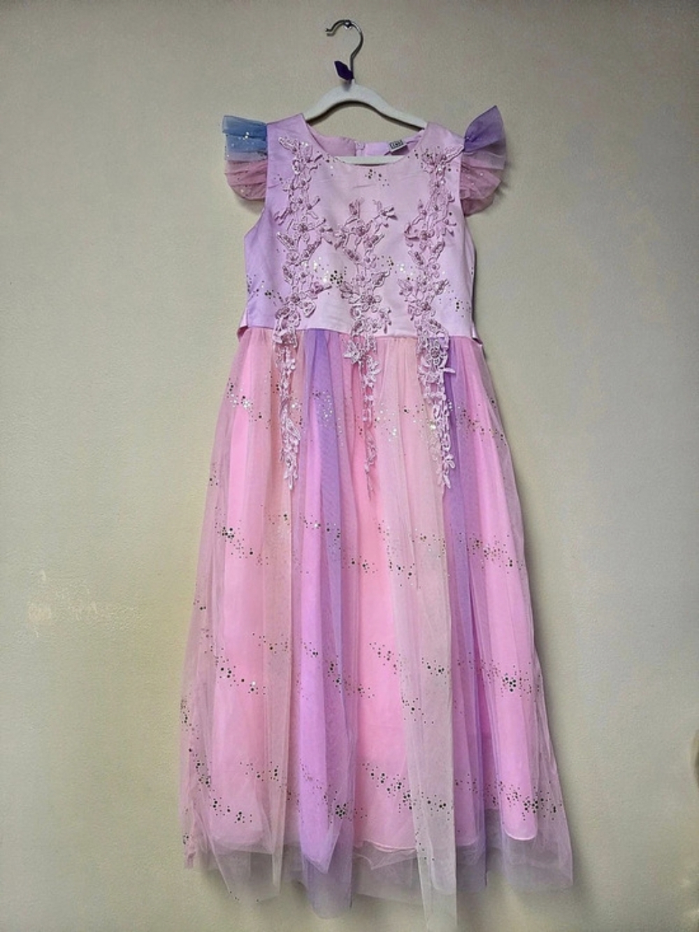 Pink & Purple Rainbow Pastel Formal Dress, Like New Size 10
